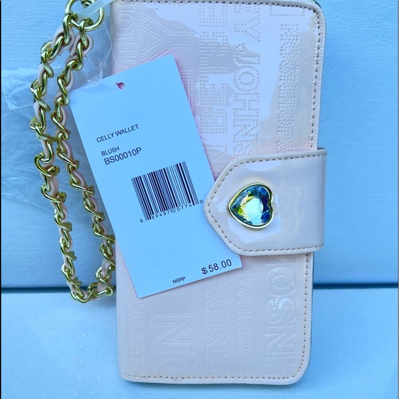 Betsey Johnson Wallet Wristlet Celly Blush Pink - Picture 3 of 11